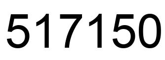 Number 517150 black image