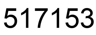 Number 517153 black image