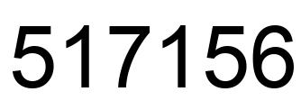 Number 517156 black image