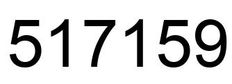 Number 517159 black image