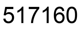 Number 517160 black image