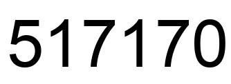 Número 517170 imagen negro