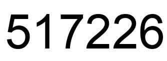 Number 517226 black image
