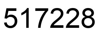 Número 517228 imagen negro