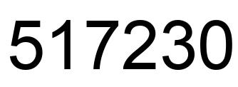 Número 517230 imagen negro