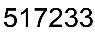 Número 517233 imagen negro