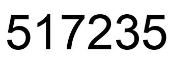 Number 517235 black image