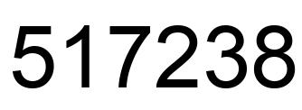 Number 517238 black image