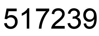 Number 517239 black image