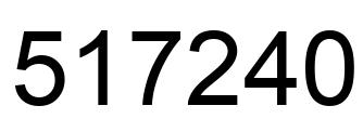 Number 517240 black image