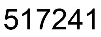 Número 517241 imagen negro