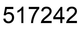 Number 517242 black image