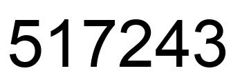 Number 517243 black image