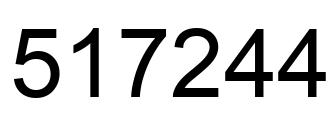 Number 517244 black image