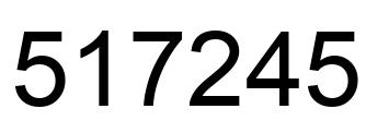 Number 517245 black image
