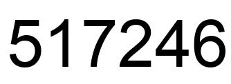 Number 517246 black image