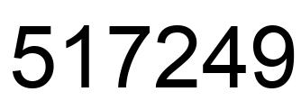 Number 517249 black image