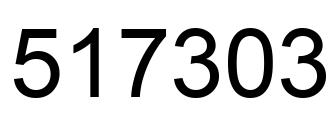 Number 517303 black image