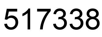 Number 517338 black image