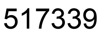 Number 517339 black image