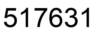 Number 517631 black image