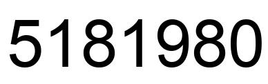 Number 5181980 black image