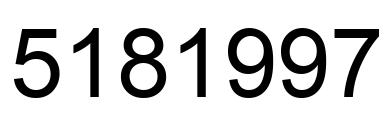 Number 5181997 black image