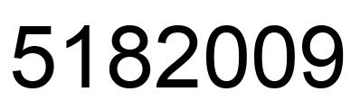 Number 5182009 black image