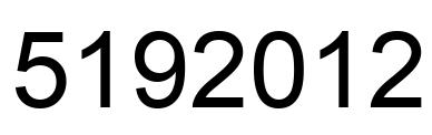 Number 5192012 black image