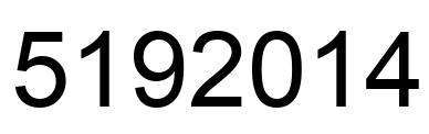 Number 5192014 black image