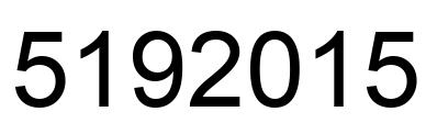 Number 5192015 black image