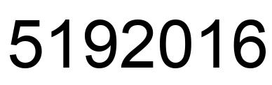 Number 5192016 black image