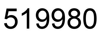 Number 519980 black image
