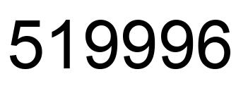 Number 519996 black image