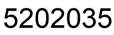 Number 5202035 black image