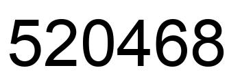 Number 520468 black image