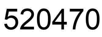 Number 520470 black image