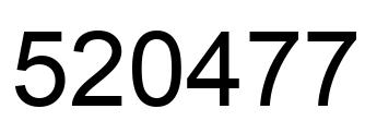 Number 520477 black image