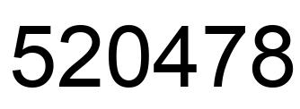 Number 520478 black image