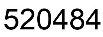 Número 520484 imagen negro
