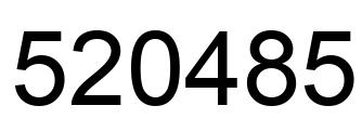 Número 520485 imagen negro