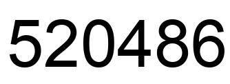 Number 520486 black image