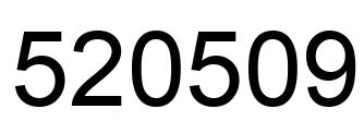 Number 520509 black image