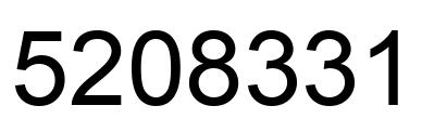 Number 5208331 black image
