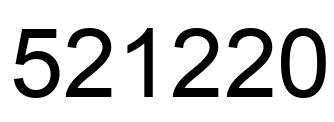 Number 521220 black image
