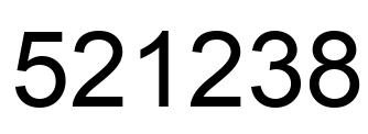 Number 521238 black image