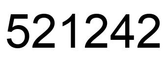 Number 521242 black image