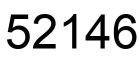 Number 52146 black image
