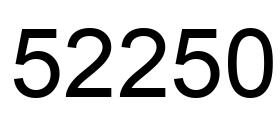 Number 52250 black image