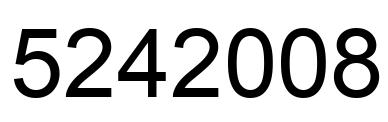 Número 5242008 imagen negro